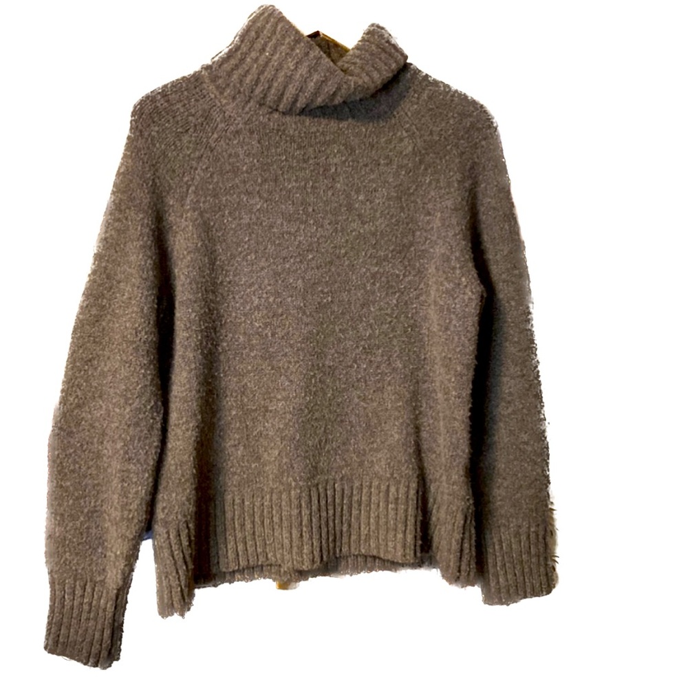 Frank & Oak size M smock neck seawool blend sweater soft and stretchy